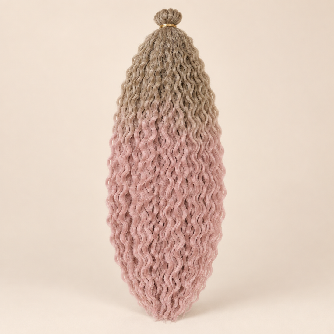 Wavy Kanekalon Ursula TPink/18 roze blond ombre vlechthaar 55 cm 100 gram