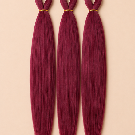 Wine bordeaux Easy Braid 3-in-1 kanekalon invlechthaar
