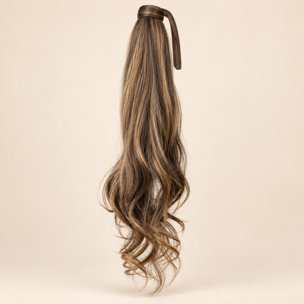 Wrap Around Ponytail 80 cm – Chocoladebruin Karamel P4/27 | De HaarBoetiek