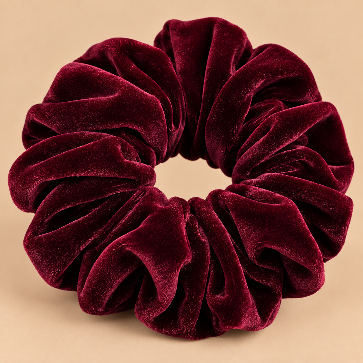 XXL fluwelen scrunchie donker bordeaux - De HaarBoetiek