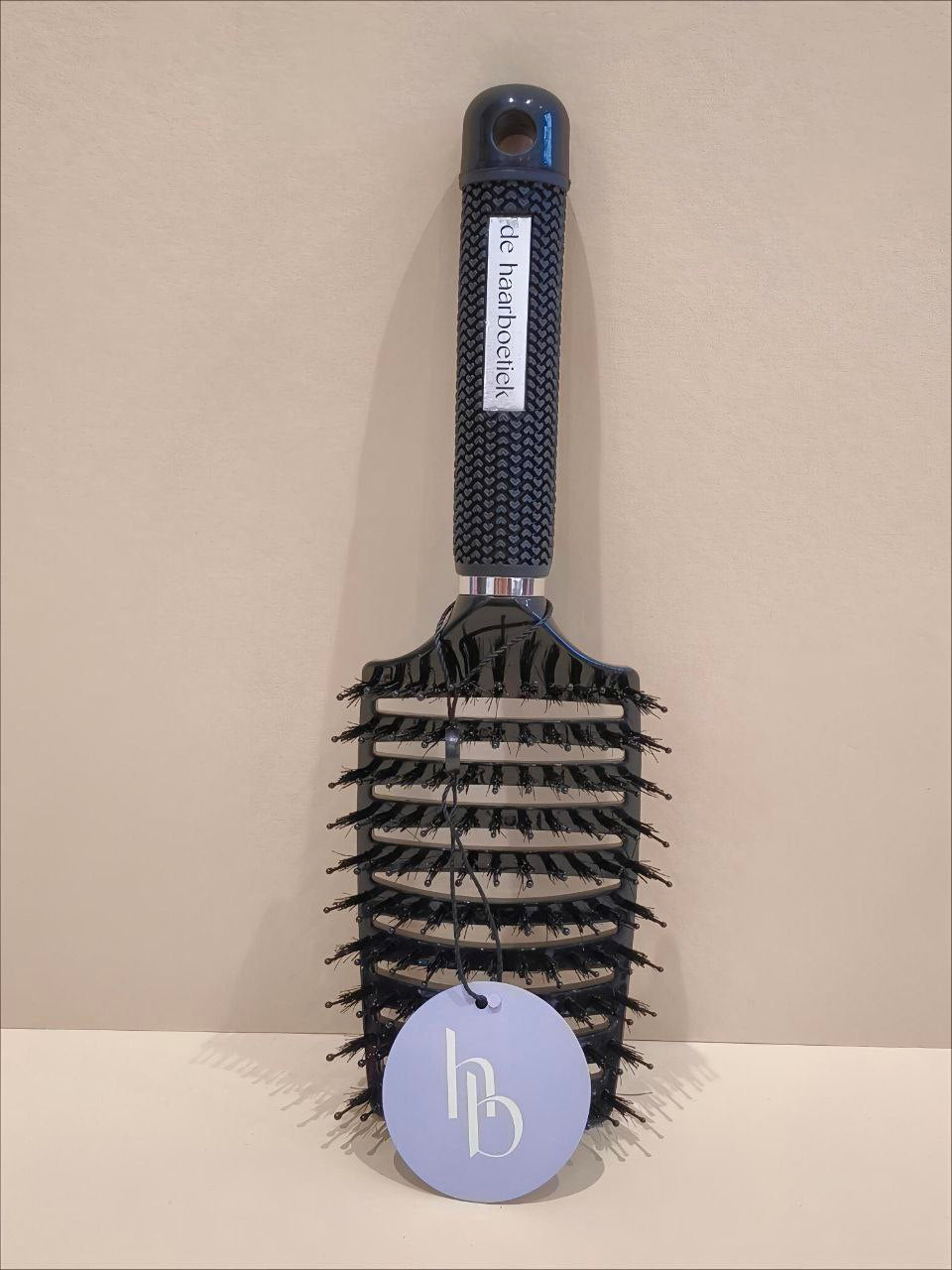 HaarBoetiek Brush Zwart – Professionele Uitkamborstel voor Weave en Extensions